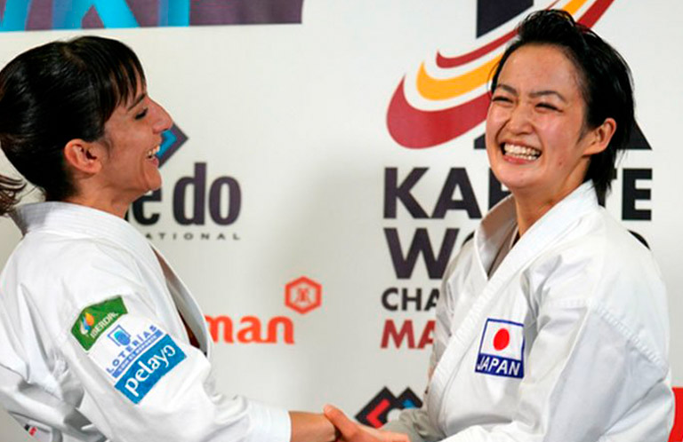 Sandra Sánchez con Kiyou Shimizu